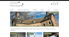 Desktop Screenshot of kasteelmariagaarde.be