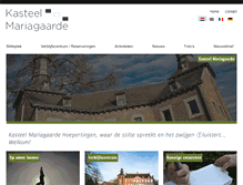 Tablet Screenshot of kasteelmariagaarde.be